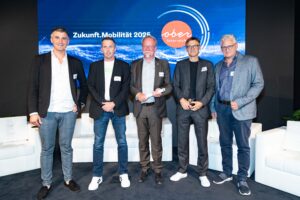 Florian Danmayr (Business Upper Austria), Markus Manz (Software Competence Center Hagenberg), Bernhard Brandstätter (A3PS – Austrian Association for Advanced Propulsion Systems), Christian Nemeth (Energie AG Oberösterreich Vertriebsgesellschaft), Bernhard Kölmel (Professor an der Hochschule Pforzheim)