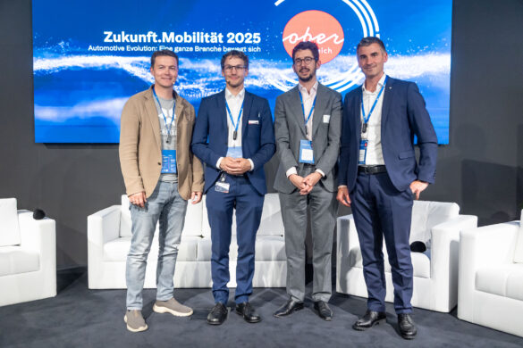 Markus Kreisel (KREISEL Electric), Josef Ecker (EDAG Engineering Group), Nils Poel (CLEPA – European Association of Automotive Suppliers), Florian Danmayr (Business Upper Austria)