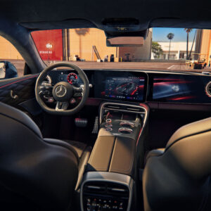 Cockpit und Innenraum des Mercedes-AMG GT 53 4-Türer Coupés.